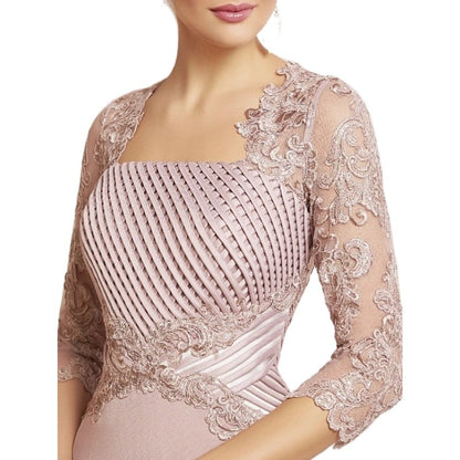 Pale pink delicate weaved mother of the dress suit