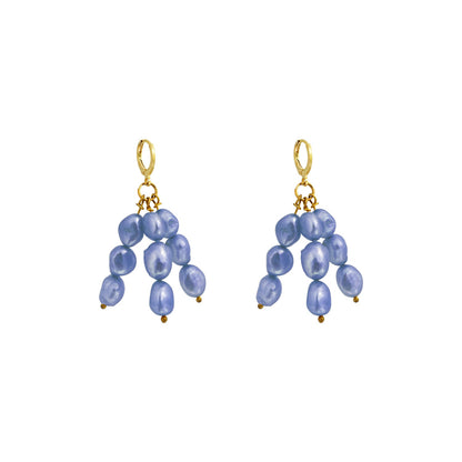 Blue freshwater pearl earrings | by Ifemi Jewels